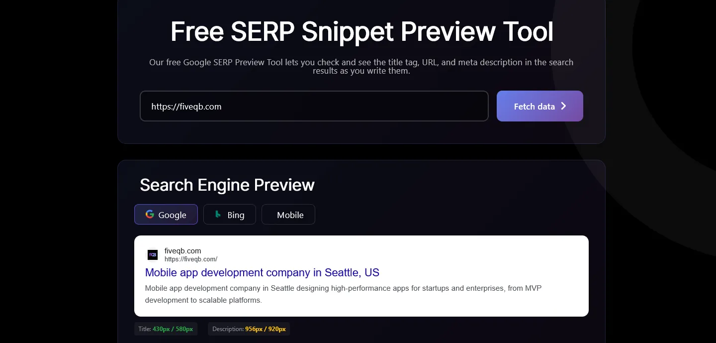 SERP Preview